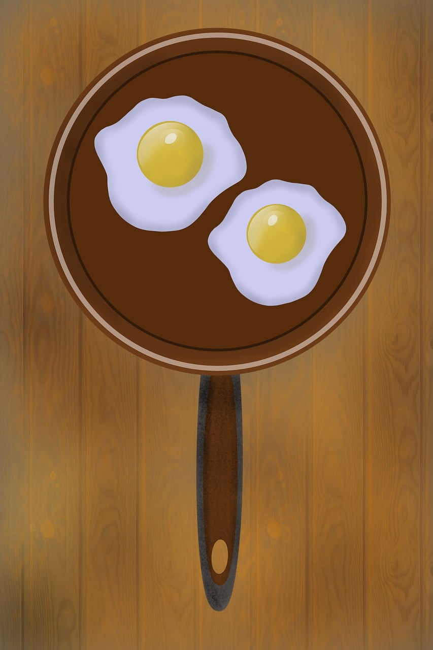 Free fried eggs breakfast illustration