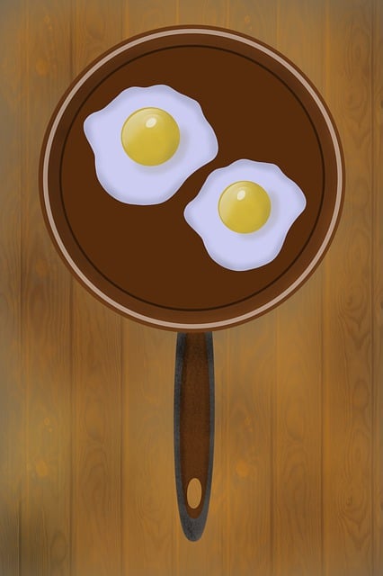 Free fried eggs breakfast illustration