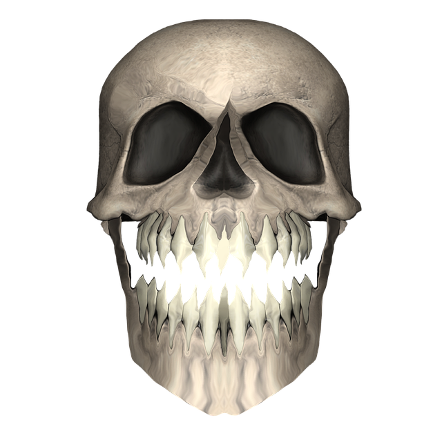 Free skull hungry vampire illustration