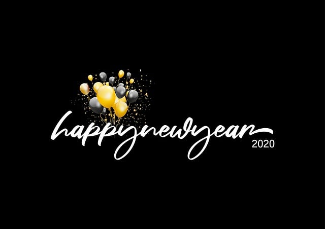 Download free HD stock image of Happy New Year Lettering Free happy new year lettering black illustration