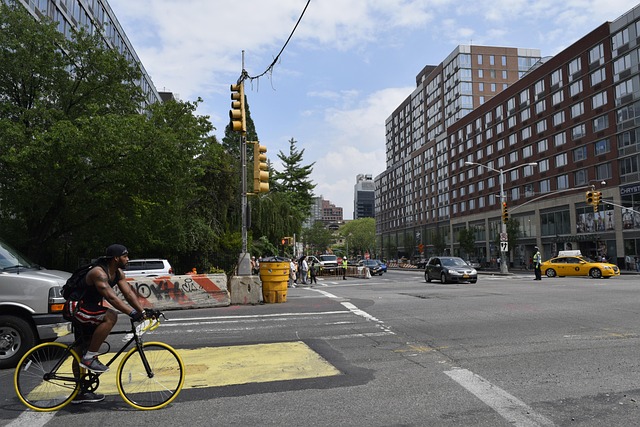 New York, Radfahrer, Fahrrad, Kurier