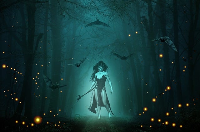 Free forest ogre female illustration