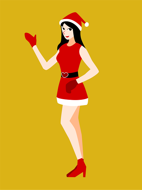 Free Woman Christmas vector and picture