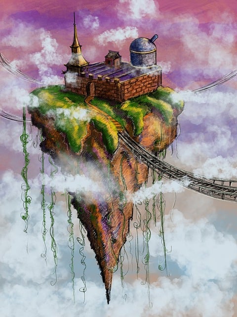 Free island sky air illustration