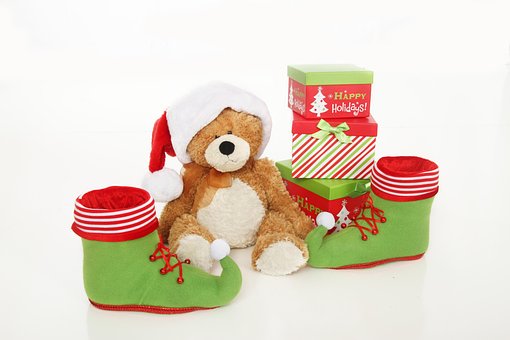 Free Christmas Decorations Teddy Bear photo and picture