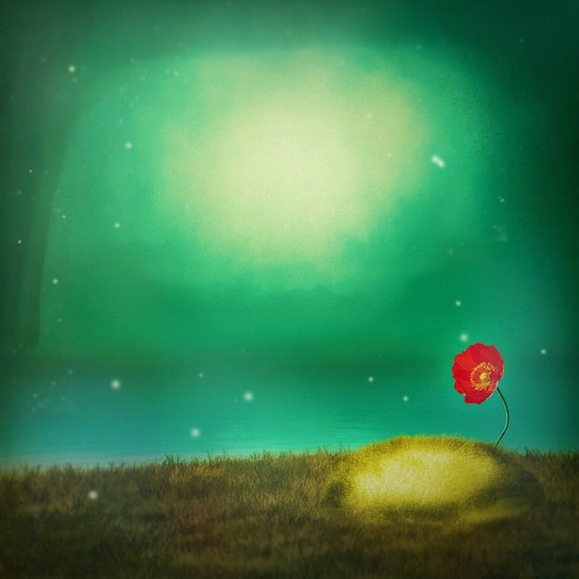 Free background fantasy lake illustration