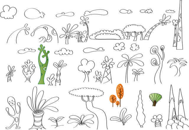 Download free HD stock image of Tree Green Free tree green landscape illustration