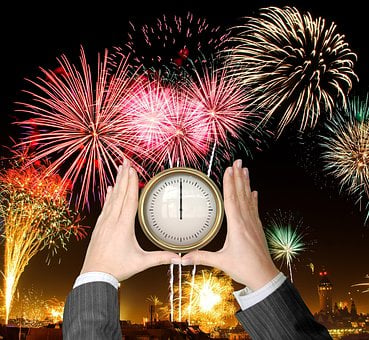 Ano Novo, Fogos De Artifício, Festa