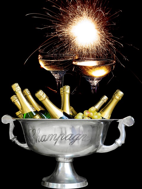Ano Novo, Fogos De Artifício, Champanhe