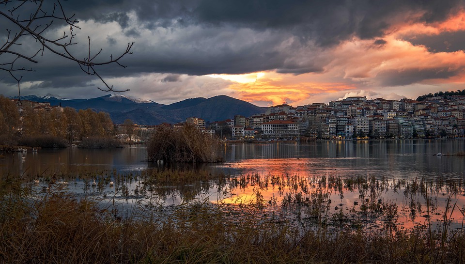 Kastoria Sunset Lake Free photo on Pixabay