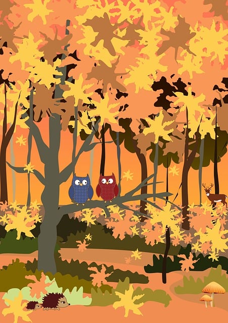 Free Fall Forest illustration and picture