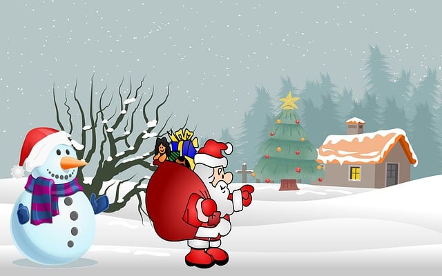 Free santa iceman winter illustration