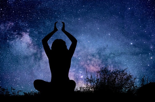 Free yoga meditation relaxation illustration