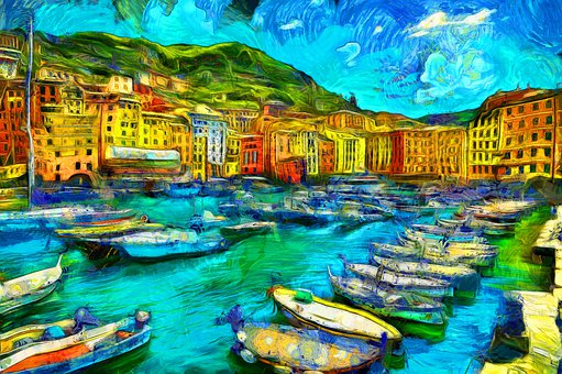 Free Port Painting illustration and picture