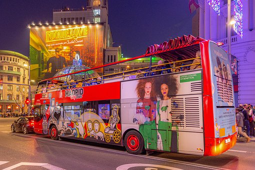 Madrid, Julen, Bus, Indretning, Farverig