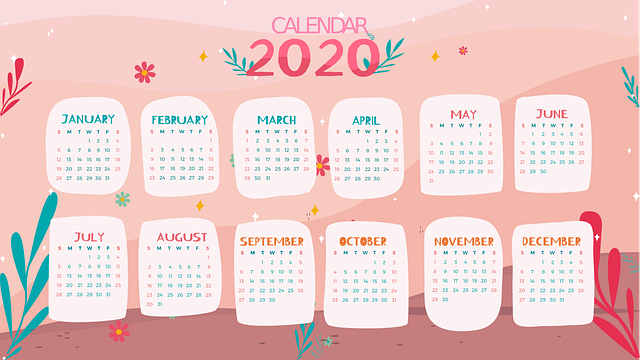 Free happy new year calendar calendar 2020 vector