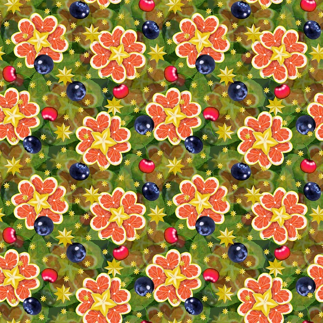 Free fruits star blueberry illustration