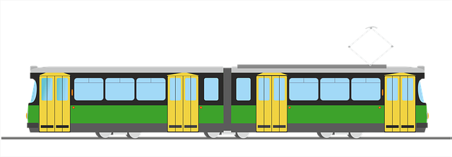 Free tram elblag rails illustration