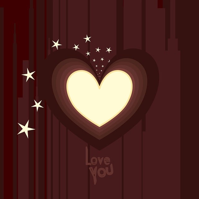 Free heart shape frame starry light glow chocolate window des illustration