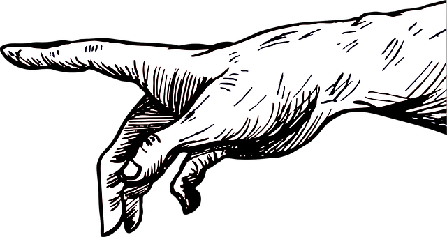 Free hand finger people vector