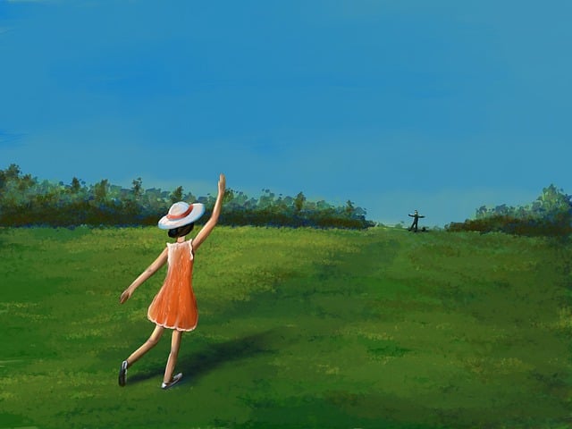 Free meeting girl waiting illustration