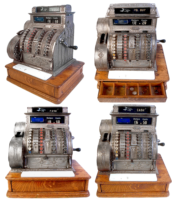 Free cash machine cashbox payment illustration