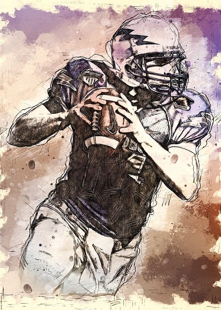 Free quarterback american football sport illustration