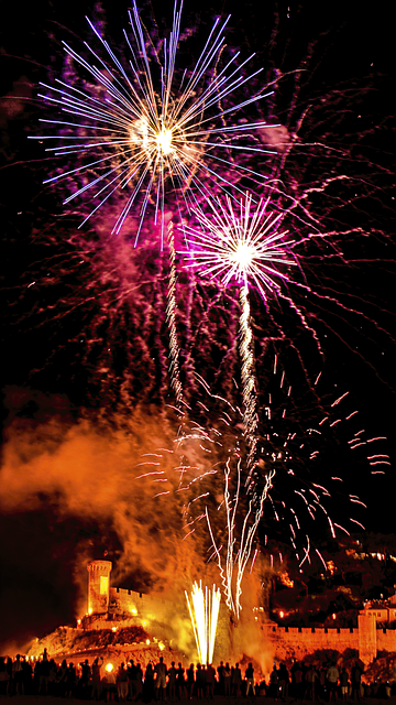 tossa de mar, fireworks, mediterranean, tourism, catalonia, castle, spain, new year, new years eve, firework, fortress, tossa, party, fireworks, fireworks, fireworks, fireworks, fireworks, new year