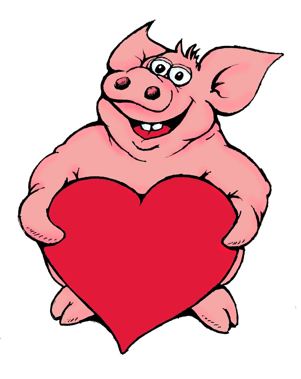 Download Pig Heart Lucky Pig RoyaltyFree Stock Illustration Image