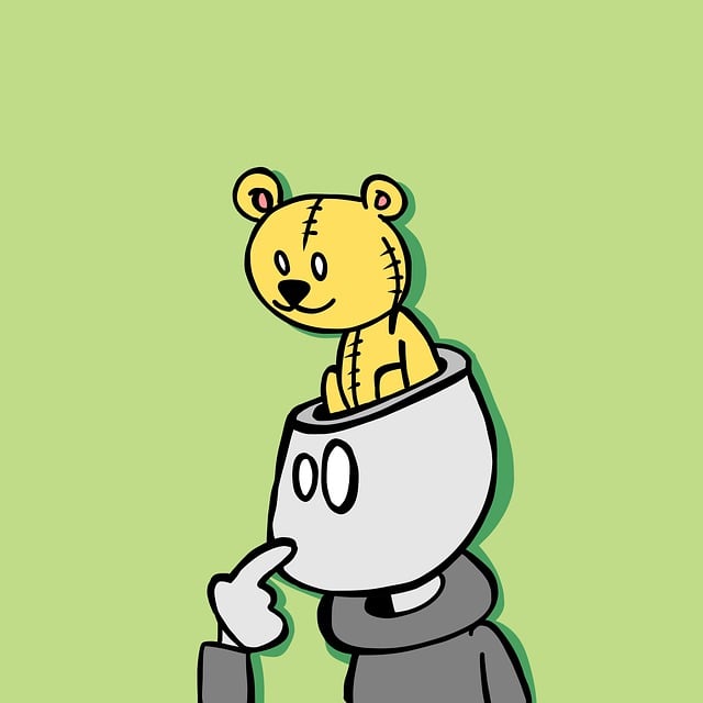 Free bear mind brain illustration
