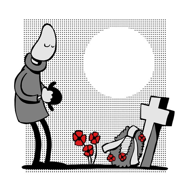 Free remembrance grave memory illustration