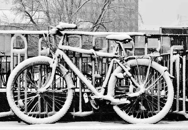 Cykel, Sne, Vinter, At Cykle, Kold, Vej