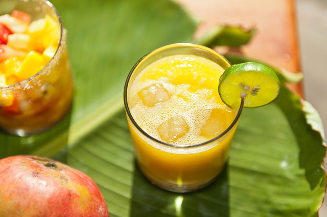 Zumo De Frutas, Fruta, Hoja De Banana