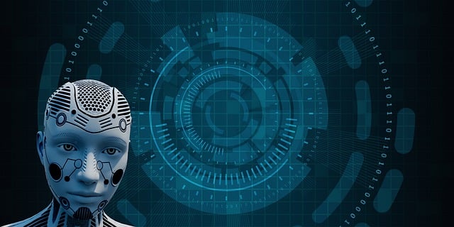 Free technology future robot illustration