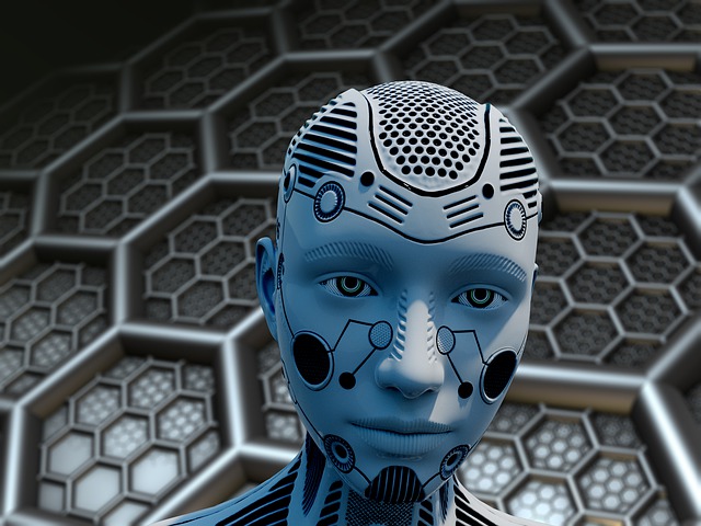 Free technology future robot illustration