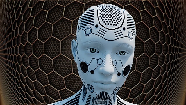 Free technology future robot illustration