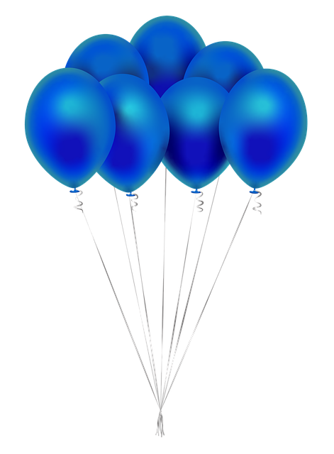 Balloner, Fest, Blå, Ballon, Fejre
