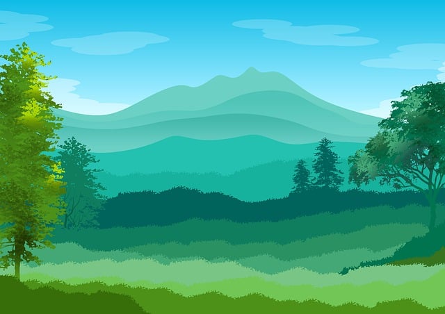 Free illustration landscape background illustration