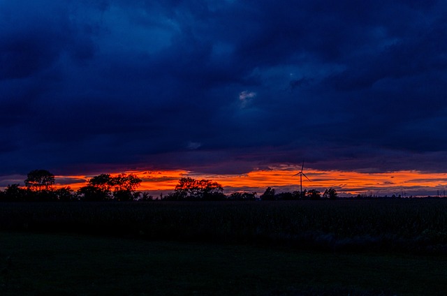 Free Sunset Blue photo and picture