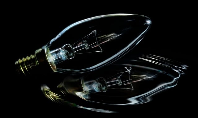 Free lightbulb distorted reflection illustration