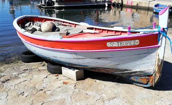Rybářská Loď, St Tropez, Francie, Člun
