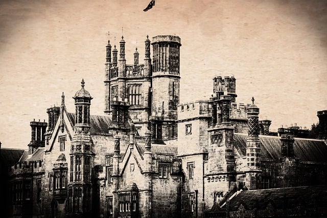 Free castle margam castle 19'th century illustration