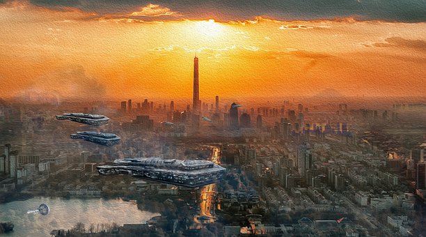 By, Bygning, Skyskraber, Skyline