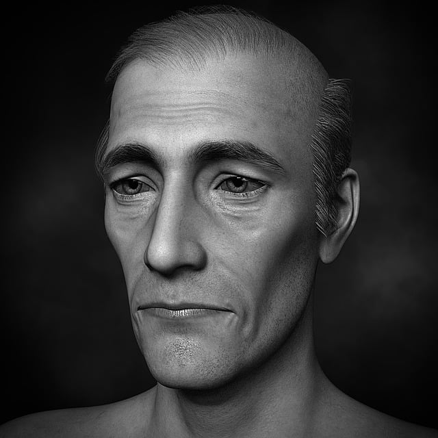 Free man older bald head illustration