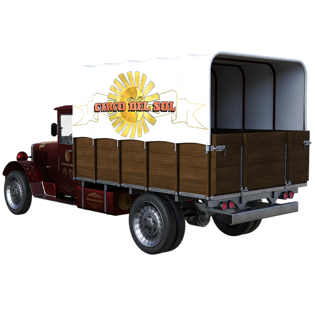 Free truck circus old illustration