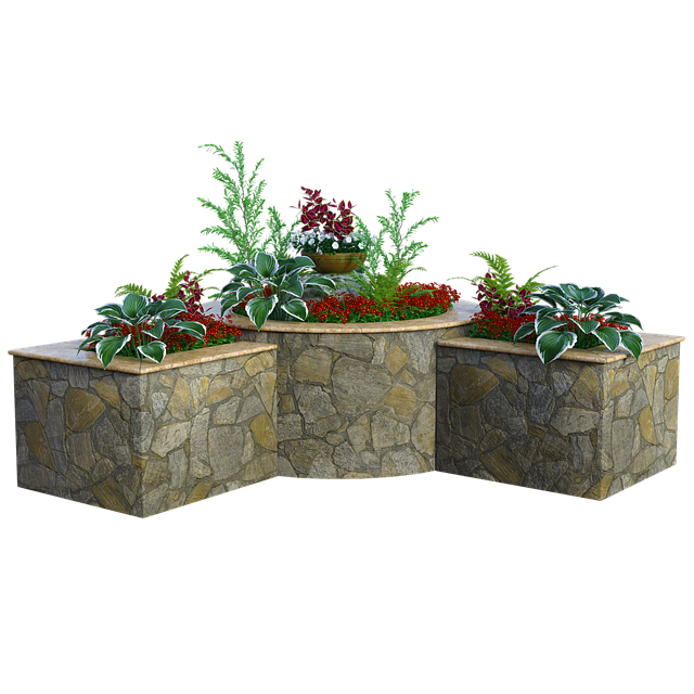 Free stone garden planter illustration