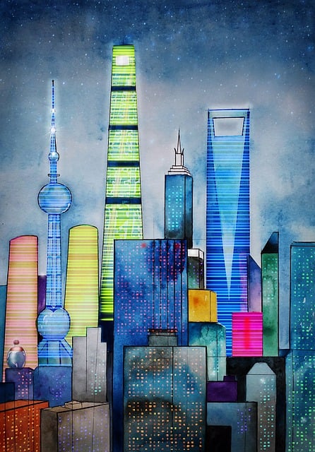 Free shanghai china city illustration