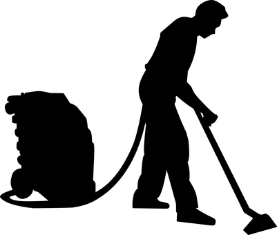 Cleaning, Service, Silhouette, Vacuum