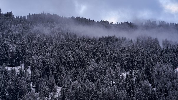 Zima, Panoráma, Sneh, Hory, Alpy