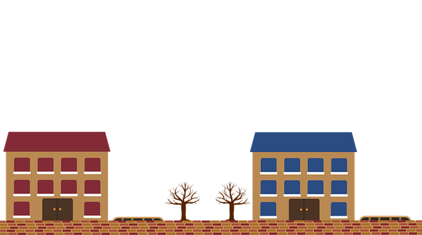 Calle De La Ciudad, Ciudad, Edificios